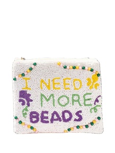 Mini bolso con cremallera circular con cuentas y diseño de flores bordadas elegantes únicas con trabajo hecho a mano elegante y hermoso aspecto elegante de la India - Product Image 2