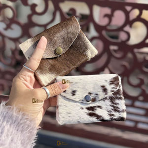 Porte-monnaie en cuir de vachette véritable à poils, mini pochette de créateur, porte-cartes, cadeau tendance, vente chaude - Product Image 1