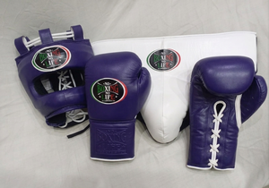 ถุงมือ MMA หนังแท้ สำหรับฝึกซ้อมชกมวย ชุดป้องกันจมูก/ศีรษะ/อวัยวะเพศ  แบบผูกเชือก สีดำทอง สำหรับทุกเพศ ป้องกันความชื้น  ไม่มีมวยไทย ไม่มีชีวิต  ชุดอุปกรณ์ชกมวย - Product Image 3