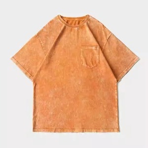 เสื้อยืดผู้ชายไซส์ใหญ่ ลายมัดย้อม ผ้าฝ้าย แขนสั้น คอกลม ทรงปกติ สีพื้น เสื้อเจอร์ซีย์ถักลำลอง - Product Image 3