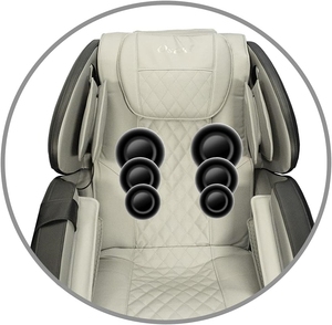 Fauteuil inclinable électrique en cuir avec massage chauffant Shiatsu, fonction zéro gravité, massage complet du corps, fonction musicale, 110-240V - Product Image 6