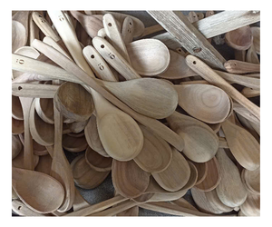 Hand Carved Wooden Spoons Natural Finish Rustic Style Bulk Order Factory Direct Supply - Product Image 1