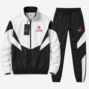 Wholesale Luxury Plain <b>Polyester</b> <b>Tracksuit</b> Windbreaker Cargo <b>Tracksuit</b> Set <b>Tracksuits</b> for Men Custom Design Cheap Price - Product Image 3