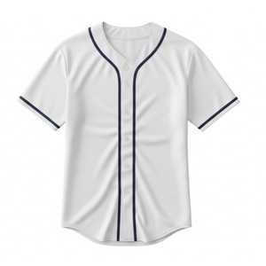 เสื้อเบสบอลคุณภาพสูงสำหรับผู้ชายและทีม/ผู้เล่นแบบยูนิเซ็กซ์ ผลิตจากโพลีเอสเตอร์/ผ้าฝ้าย ระบายอากาศได้ดี  แบบสั่งทำได้  ลายเรียบ  แขนครึ่งตัว - Product Image 1