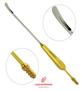 Elevador Quirúrgico de Succión para Cuero Cabelludo, 24 cm, Punta de 7 mm de Ancho, Ligeramente Curvada, de Acero Inoxidable, Instrumento Facial para Endoscopia - Product Image 1