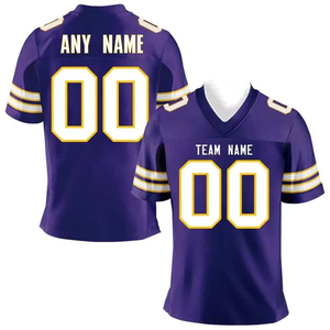 Camiseta Personalizada de Fútbol Americano con Logotipo Personalizado, Cuello en V, con Nombre y Número del Equipo Impresos, Ropa Deportiva de Rugby - Product Image 3