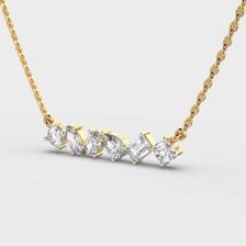 กำไลข้อมือเพชรแล็บรูปทรงผสม 7 กะรัต E-F VVS VS ทอง 14k แบบคลัสเตอร์วีน - Product Image 1
