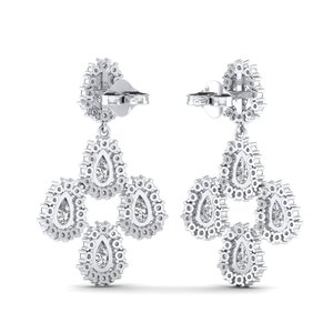 REYES Hot Sale 925 Sterling Silver Pear Cut VVS Moissanite Dangle Drop Earrings Luxury Wedding Engagement Fine Jewelry for Women - Product Image 4