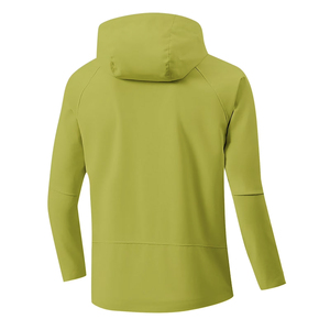 Chaqueta Soft Shell Verde para Hombre, con Capucha, Cierre de Cremallera, Resistente al Agua, para Uso en Exteriores, Corte Regular, Color Sólido, Poliéster, Todas las Temporadas, Gran Venta - Product Image 1