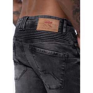 Automne hommes Slim-Fit Stretch Denim Jeans noir transfrontalier Europe et Amérique Style coupe serrée - Product Image 2
