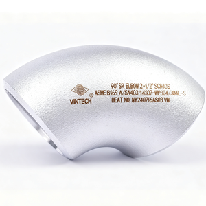 Raccord de tuyauterie en acier inoxydable Vietnam Coude à rayon court 90 degrés ASME B16.9 ASA403 304 304L 316 316L Soudé 1 à 12 - Product Image 3