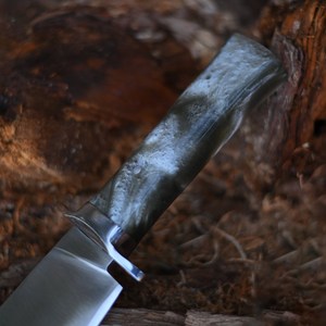 Cuchillo Bowie de Supervivencia para Caza, Venta al Por Mayor B2B OEM, Hoja de Acero Inoxidable, Mango de Resina Epoxi, Funda de Cuero, Dureza 58HRC - Product Image 3