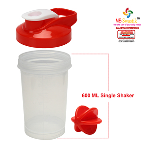 ME-Swastik Plastic Shaker <b>Bottles</b> 4 Pack Reusable Washable Mixing Ball Modern Design for Travel Outdoor Camping 600ml Capacity - Product Image 2