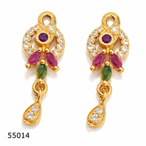 MOLL JEWELLERS ต่างหูแฟชั่นสีทองประดับมุกเทียมคริสตัลทรงแอสเชอร์ตัดแบบดั้งเดิมต่างหูโลหะผสมสำหรับผู้หญิงสำหรับงานปาร์ตี้ - Product Image 2