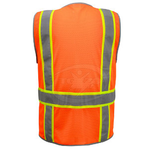 New Design Sleeveless Breathable CE Certified Men's High Vis Safety Vest Nylon Polyester Wholesale Price Made in Pakistan - Product Image 2