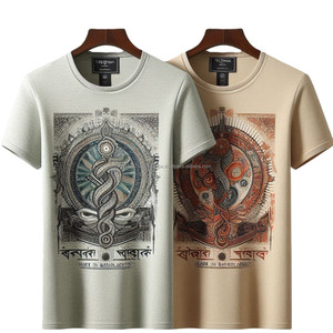 Thời Trang Phố Phong Cách In T-Shirts Cho Nam Giới Tốt Dệt Kim Cotton O-Cổ Tay Áo Ngắn Thiết Kế Độc Đáo Tùy Chỉnh In Chất Lượng Cao ODM - Product Image 3