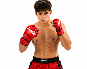 Guantes de MMA de Cuero de Alta Calidad con Logotipo Personalizado, Superventas, Largos hasta la Muñeca, Transpirables, con Correa Ajustable para la Muñeca - Product Image 1