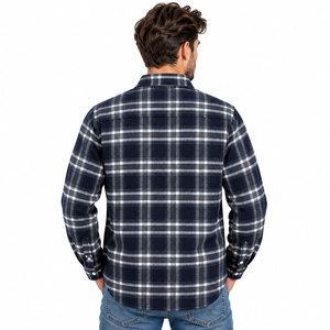 Chemise en flanelle à carreaux à manches longues pour homme, col rabattu, boutonnée, fabriquée par MONRAZ INTERNATIONAL - Product Image 3
