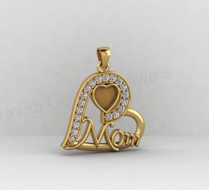 Colgante de Plata Maciza 925 de 6mm con Corazón y Bisel Liso para Mamá, Engaste de Cabujón con Relleno de Resina de Diamante CZ, Fornituras de Joyería DIY - Product Image 1