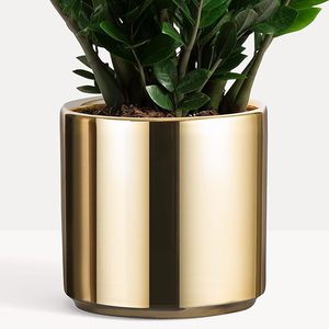 Modern Gold Finish Stainless Steel Plant <b>Pots</b> with <b>Stand</b> Wholesale Decorative Planters for Home Office Balcony & Hotel Interiors - Product Image 4