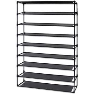 Scarpiera a 9 livelli smontabile, facile da montare, in tessuto non tessuto impermeabile, salvaspazio, scaffali impilabili - Product Image 2