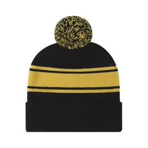 Bonnet tricoté d'hiver de haute qualité pour hommes femmes Logo personnalisé Patch style polaire motif tissé Beanie chapeau pour hommes 2026 - Product Image 4