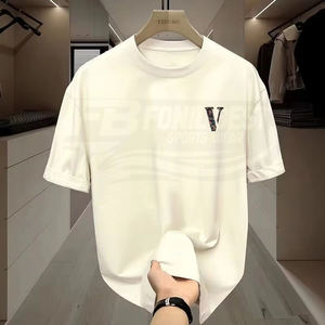 Camiseta Personalizada de Moda, Lavada, de 180 Gramos, Corte Regular, Estilo Urbano, Hip Hop, Transpirable, para Hombre, con Serigrafía - Product Image 4