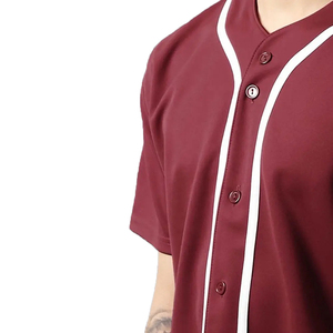 Maillot de baseball à boutons en tissu mesh avec nom et numéro personnalisés, léger, unisexe, pour homme - Product Image 5