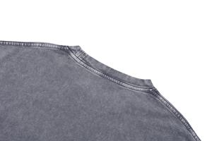 Venta al por mayor 250gsm100% algodón hombres cuello redondo lavado con ácido camiseta de alta calidad cómodo ocio con logotipo personalizado - Product Image 6