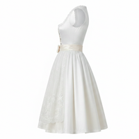 Robe Dirndl Blanche Personnalisable Haut de Gamme, Costume Allemand d'Oktoberfest pour Femme, Vente en Gros, Broderie, Dentelle, Tablier, Robe de Mariage Trachten