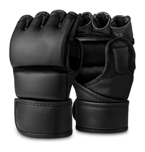 Gants de Muay Thai MMA professionnels en cuir de vachette avec double couche de mousse et fermeture auto-agrippante - Product Image 1