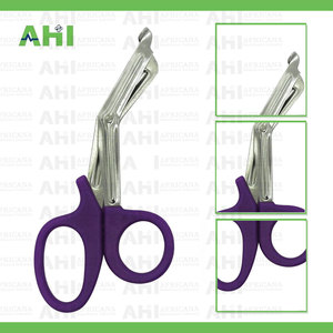 Tijeras para Trauma AHI Púrpuras, Tijeras Médicas de Acero Inoxidable, Tijeras de Emergencia para Paramédicos y EMT, Cortador de Vendajes, Certificación CE Clase I - Product Image 2