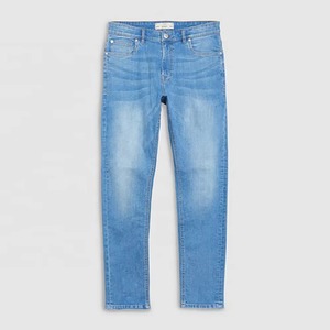 Jeans en denim sur mesure pour hommes, coupe classique, coton mi-lourd, respirant, broderie, style streetwear confortable, vente en gros - Product Image 1