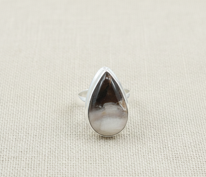 Natural Botswana Agate 925 Sterling Silver <b>Ring</b> Handmade Pear Shape Boho <b>Statement</b> <b>Ring</b> Unique Designer Jewelry Gift For Women - Product Image 6