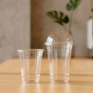 Transparent <b>Plastic</b> <b>Cup</b> 95mm Diameter Disposable PP <b>Cups</b> With Lids For Beverage Coffee Tea - Product Image 1