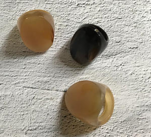 100% meilleure qualité naturel corne de buffle anneau poli fête Ware bijoux pour anniversaire de mariage couleur Offre Spéciale corne naturelle - Product Image 3