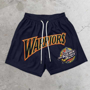 Shorts de basketball athlétiques respirants avec logo d'équipe personnalisé, 100 % polyester, taille haute, séchage rapide, légers, pour le sport - Product Image 5
