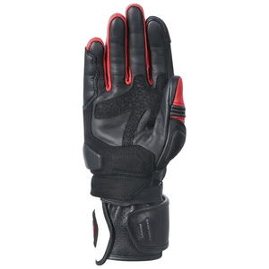 Guantes de Motocicleta de Cuero Completos, Negros, Rojos y Blancos, con Cierre de Cremallera, para Hombre, para Ciclismo y Conducción en Verano - Product Image 4
