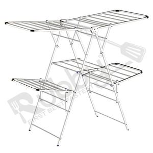 <b>Foldable</b> <b>Clothes</b> <b>Drying</b> <b>Rack</b> Stainless Steel Laundry Stand Dish Towel Hanger Spaces Saving Adjustable Portable Household Storage - Product Image 5