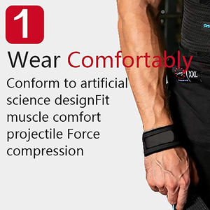 Sangles de musculation Geo Brother Co en coton, antidérapantes, avec boucle de fermeture, haute élasticité, équipement de fitness portable, unisexe, noir - Product Image 2