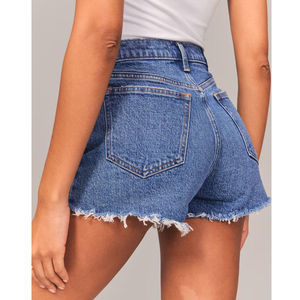 Premium Quality Double-Button Women's Brown <b>Denim</b> Shorts Sexy Cotton Pockets Casual Dresses Pakistan Waist Logo Fabric <b>Material</b> - Product Image 4