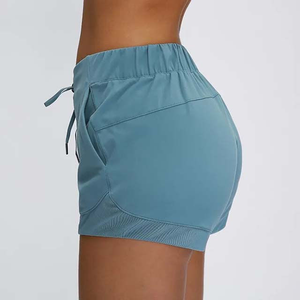 High Quality <b>Women's</b> Fitness Yoga <b>Shorts</b> Breathable Quick Dry Gym Active Workout <b>Shorts</b> Skinny Fit Elastic Waist Customizable - Product Image 1