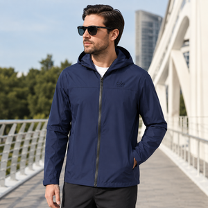 Custom Men's Polyester Camouflage <b>Running</b> <b>Jacket</b> Quick Dry Plain Dyed Zip Front Lightweight Outdoor Custom Logo Wholesale OEM - Product Image 3