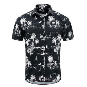 Chemises de plage pour hommes à manches courtes de haute qualité, impression par sublimation avec logo personnalisé, chemises de plage pour hommes en vente en ligne - Product Image 1
