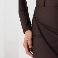 Maillot de bain islamique à manches longues pour femmes avec bas de pantalon, couleurs personnalisables et logo frontal, respirant et à séchage rapide