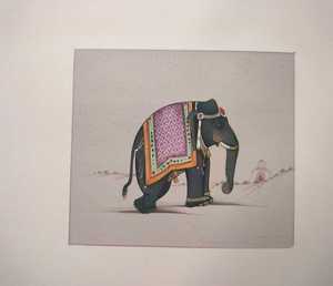 Peinture sur toile d'éléphant artisanale, art mural indien traditionnel fait main pour la décoration de la maison, du bureau ou du salon, cadeau unique - Product Image 3