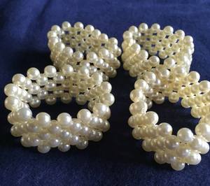 Ensemble de 4 anneaux de serviette en perles - Product Image 2