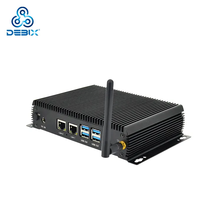 Fanless อุตสาหกรรม minipcs imx8m plus 2 * RS232/RS422/RS485 COM 2 * RJ45 LAN Win10 IOT Linux แบบพกพาอุตสาหกรรมมินิกล่อง pc