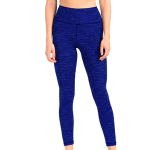 Women's High Waist Yoga <b>Leggings</b> Full Length Textured Four-Way Stretch Spandex Polyester Pants - Product Image 3