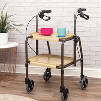 Chariot de cuisine réglable en hauteur avec freins et roues pour personnes âgées